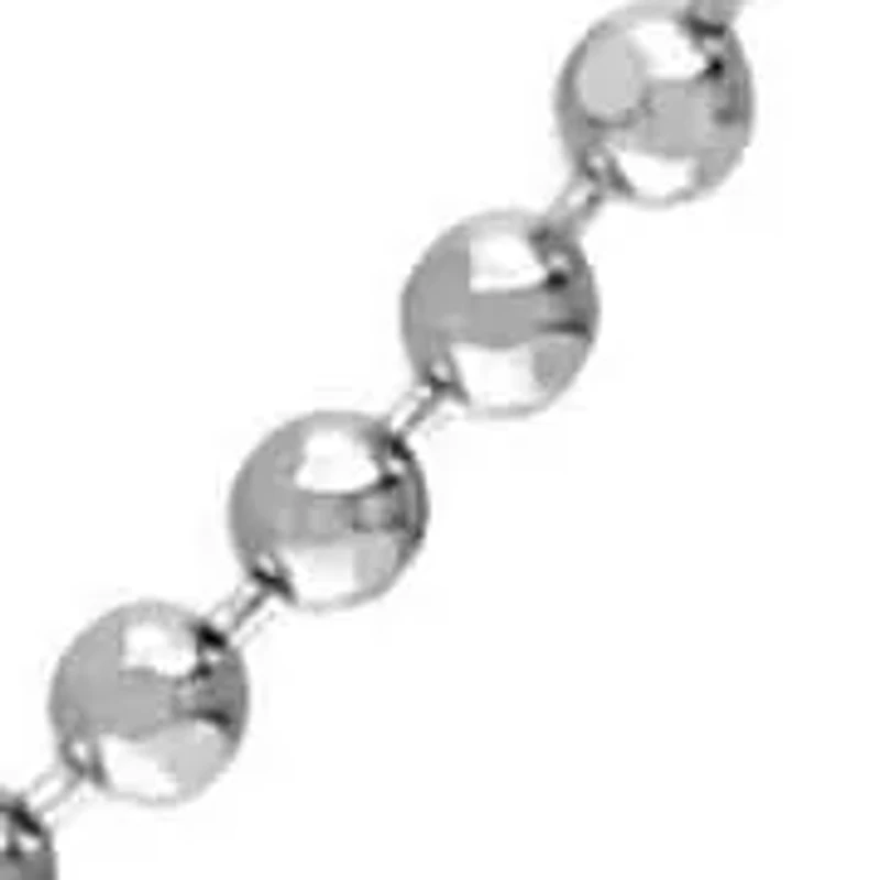 1mm Ball Chain Necklace and Anklet Set in Sterling Silver - 16"+9"