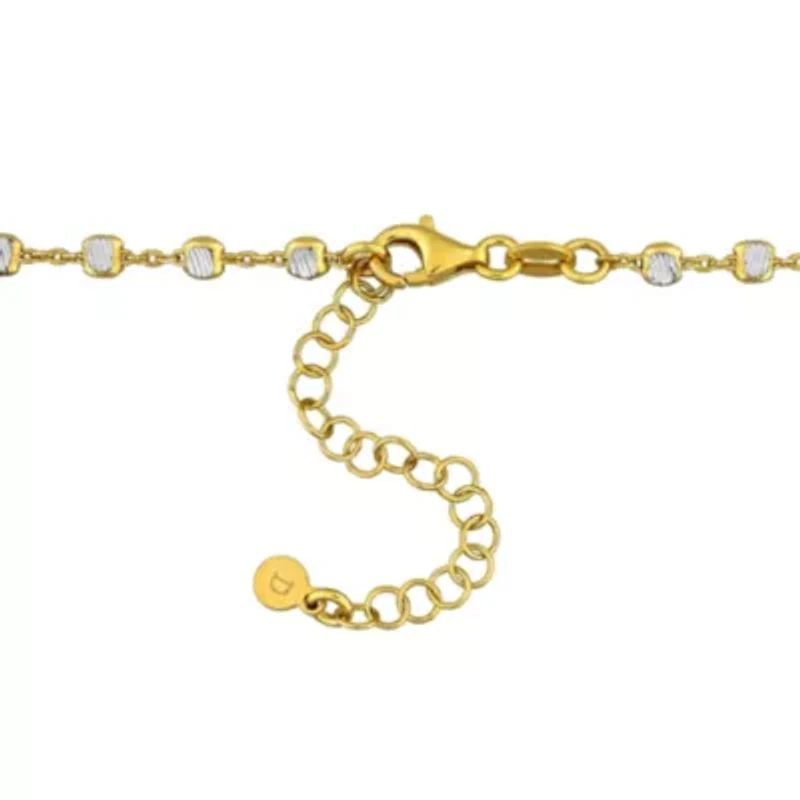 4 Leaf Clover Pendant with Chain in Yellow Plated Sterling Silver, 16"+2"ext