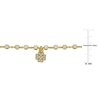 4 Leaf Clover Pendant with Chain in Yellow Plated Sterling Silver, 16"+2"ext