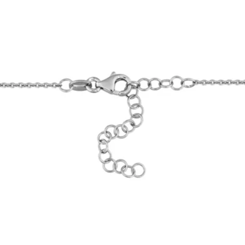 10.5mm Circle Pendant Necklace in Sterling Silver, 16" + 2"