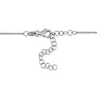 10.5mm Circle Pendant Necklace in Sterling Silver, 16" + 2"