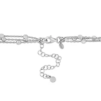 Multi Strand Necklace in Sterling Silver , 15"+1" Ext.