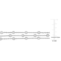 Multi Strand Necklace in Sterling Silver , 15"+1" Ext.