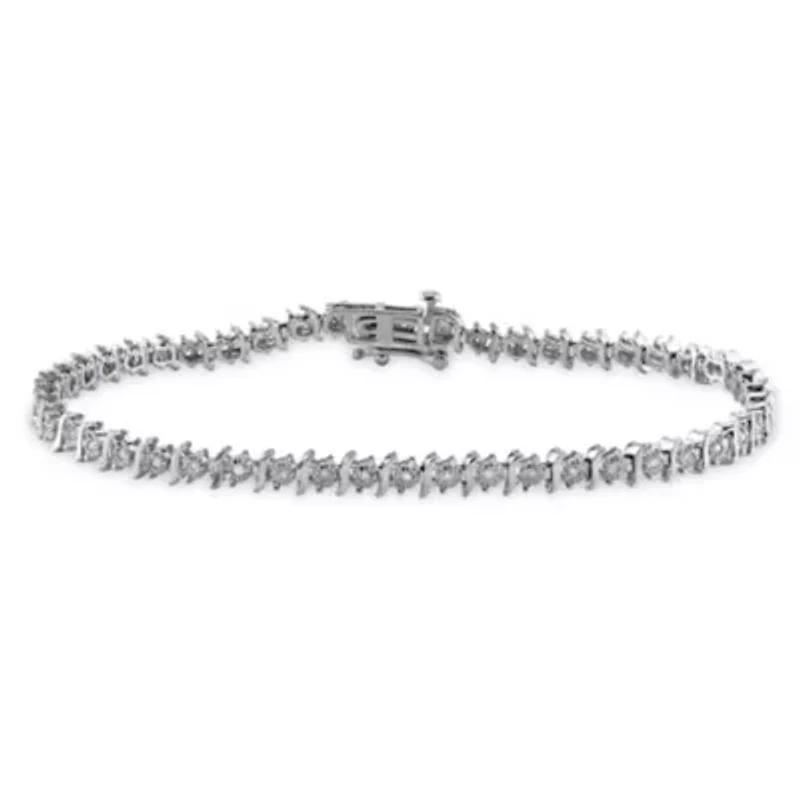 Diamond Bracelet in 10k White Gold - 7 in
