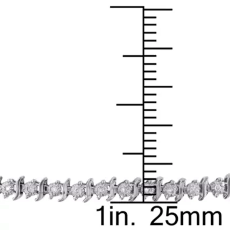 Diamond Bracelet in 10k White Gold - 7 in