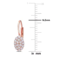 Diamond Earrings in 14K Rose Gold