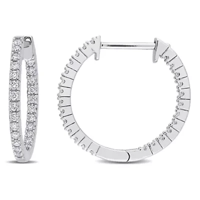 Diamond Earrings in 10k White Gold