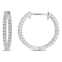 Diamond Earrings in 10k White Gold