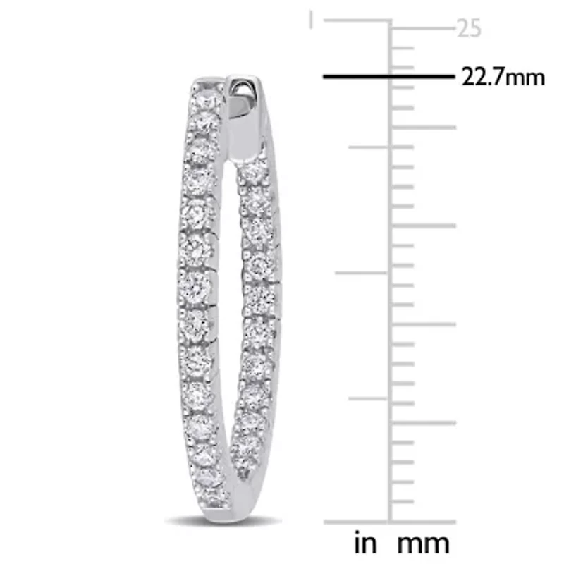 Diamond Earrings in 10k White Gold