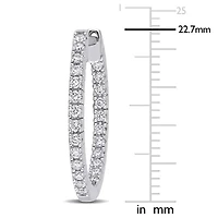 Diamond Earrings in 10k White Gold