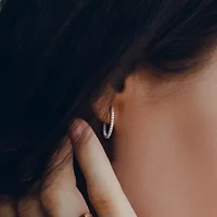 Diamond Earrings in 10k White Gold