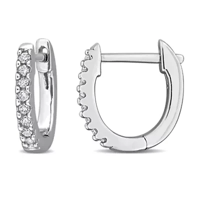 Diamond Earrings in 10k White Gold