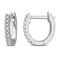 Diamond Earrings in 10k White Gold