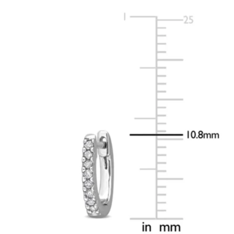 Diamond Earrings in 10k White Gold