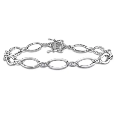 Diamond Bracelet in Sterling Silver - 7.25 in