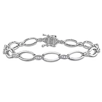 Diamond Bracelet in Sterling Silver - 7.25 in
