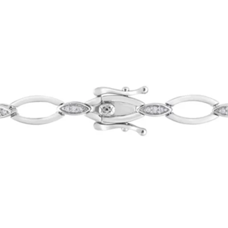 Diamond Bracelet in Sterling Silver - 7.25 in