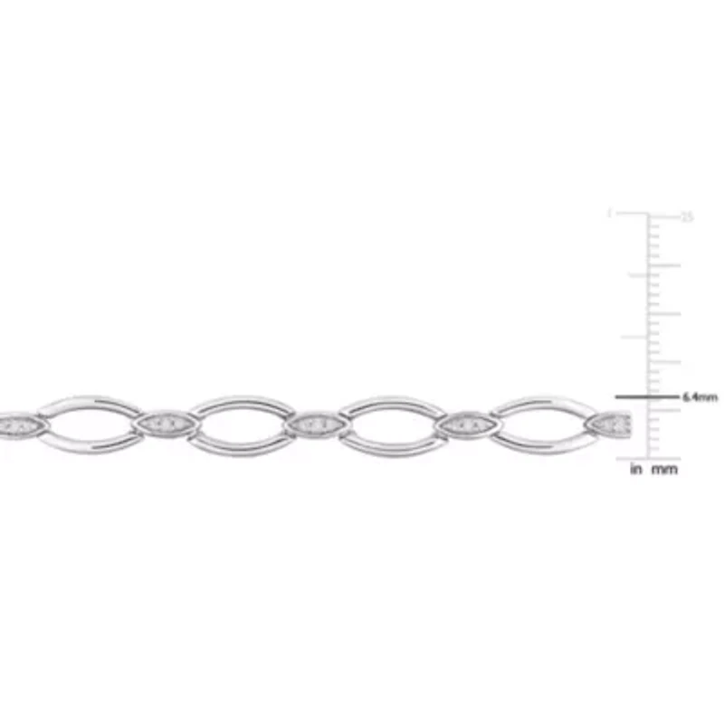 Diamond Bracelet in Sterling Silver - 7.25 in