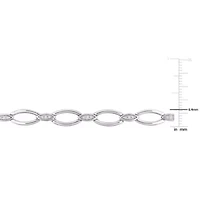 Diamond Bracelet in Sterling Silver - 7.25 in
