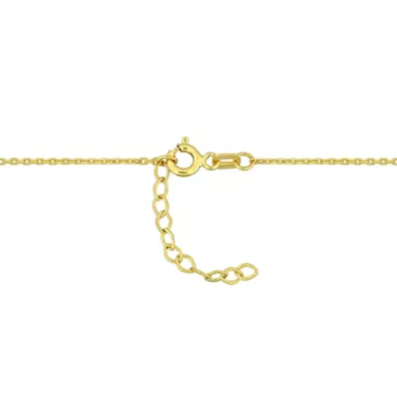 Diamond Heart Pendant with Chain in 10K Yellow Gold