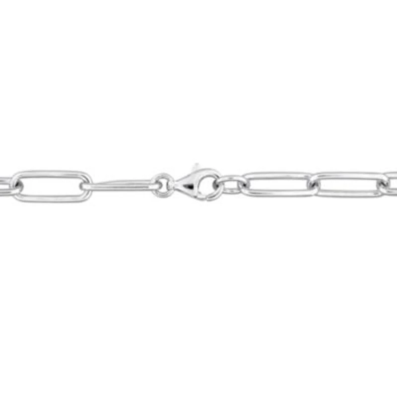 Black Diamond Necklace in Sterling Silver - 18 in