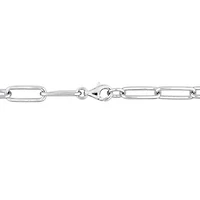 Black Diamond Necklace in Sterling Silver - 18 in