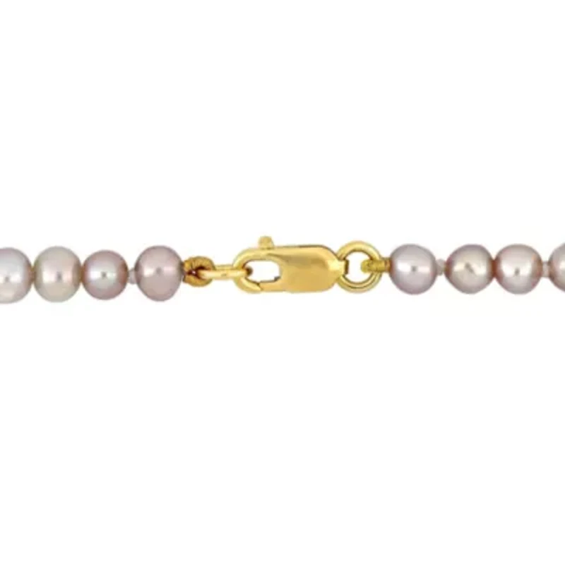 3-4mm Freshwater Cultured Pearl Bracelet in 14k Yellow Gold - 7.25 in