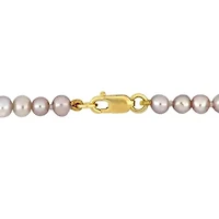 3-4mm Freshwater Cultured Pearl Bracelet in 14k Yellow Gold - 7.25 in
