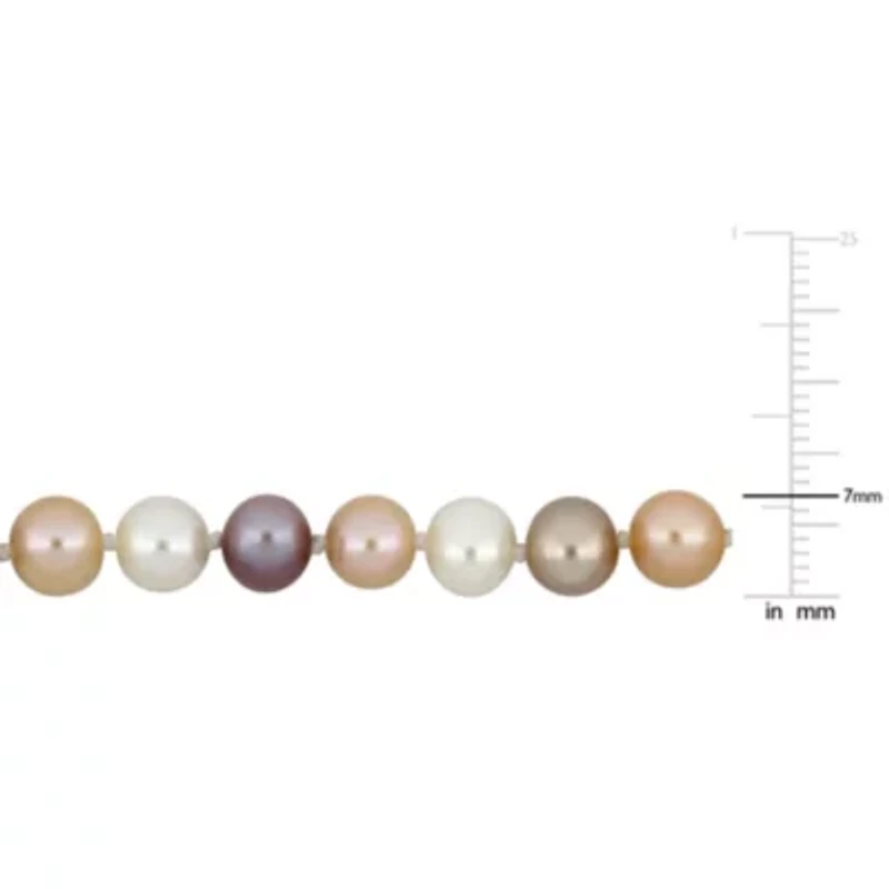 6-7mm Freshwater Cultured Pearl Necklace in Sterling Silver- 18 in