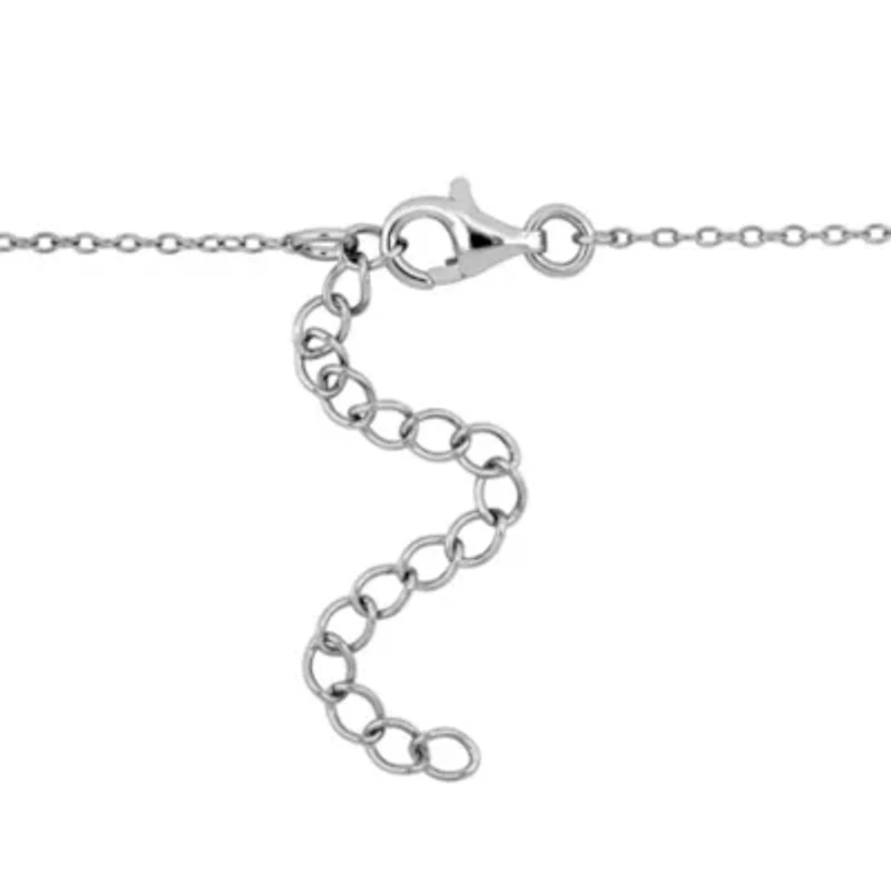 Multi-Gemstone Pendant with Chain in Sterling Silver- 18"+2" Ext.