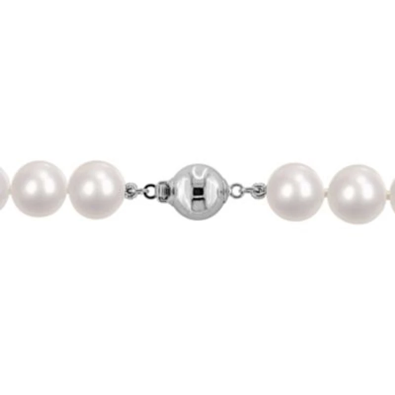 9- 10mm Freshwater Cultured Pearl Bracelet in Sterling Silver - 7.5 in
