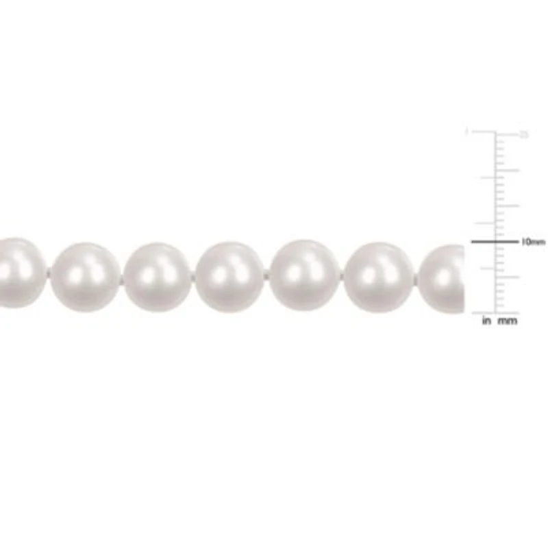 9- 10mm Freshwater Cultured Pearl Bracelet in Sterling Silver - 7.5 in