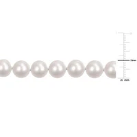 9- 10mm Freshwater Cultured Pearl Bracelet in Sterling Silver - 7.5 in