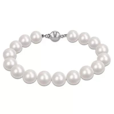 10- 11mm Freshwater Cultured Pearl Bracelet in Sterling Silver - 7.5 in