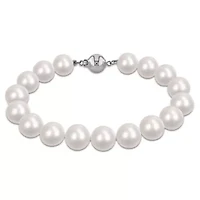 10- 11mm Freshwater Cultured Pearl Bracelet in Sterling Silver - 7.5 in