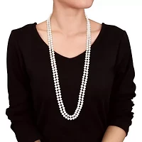 6.5-7mm Freshwater Cultured Pearl Endless Necklace in Sterling Silver - 64 in