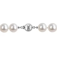 10.5mm Freshwater Cultured Pearl Necklace in Sterling Silver- 18 in