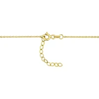 Orange Sapphire Green Sapphire Yellow Sapphire Necklace in 10k Yellow Gold- 16.5+1.5 Ext.