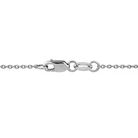 Diamond & Emerald Pendant With Chain in 10k White Gold- 17 in