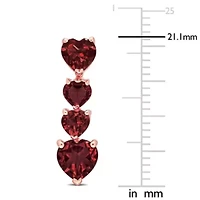 Garnet Earrings in 10k Rose Gold