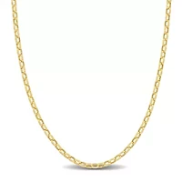 2.2mm Diamond Cut Oval Rolo Link Chain Necklace in 10K Yellow Gold, 24"