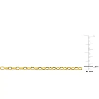 2.2mm Diamond Cut Oval Rolo Link Chain Necklace in 10K Yellow Gold, 24"