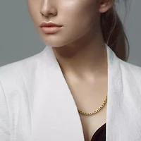 2.2mm Diamond Cut Oval Rolo Link Chain Necklace in 10K Yellow Gold, 24"