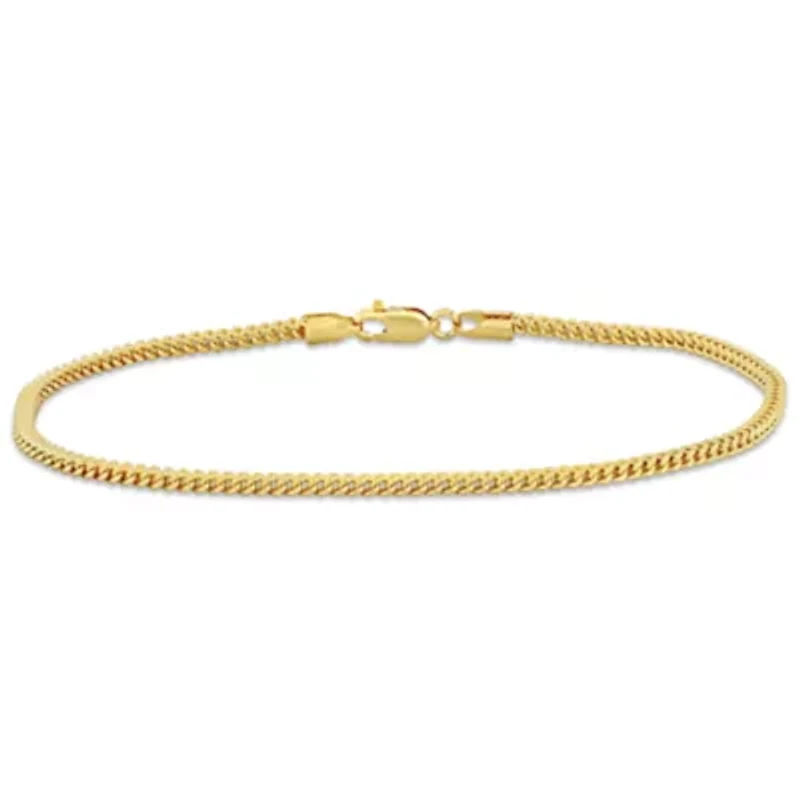 2.3mm Franco Chain Anklet in 10K Yellow Gold, 9"