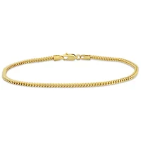 2.3mm Franco Chain Anklet in 10K Yellow Gold, 9"