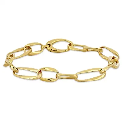 Oval Link Chain Bracelet in 14K Yellow Gold, 7"