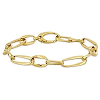 Oval Link Chain Bracelet in 14K Yellow Gold, 7"
