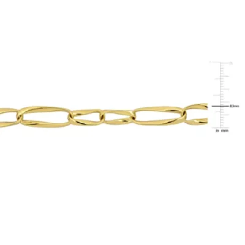 Oval Link Chain Bracelet in 14K Yellow Gold, 7"