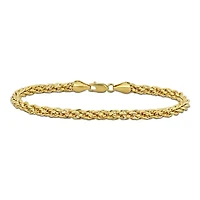 4mm Infinity Rope Chain Anklet in 14K Yellow Gold, 9"