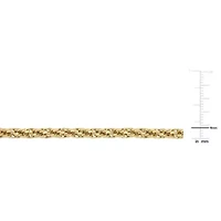4mm Infinity Rope Chain Anklet in 14K Yellow Gold, 9"